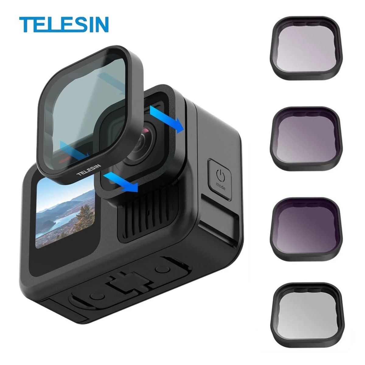TELESIN - Pack 4 Filtros para GoPro Hero 13 CLP/ND64/32/16 - Telesin