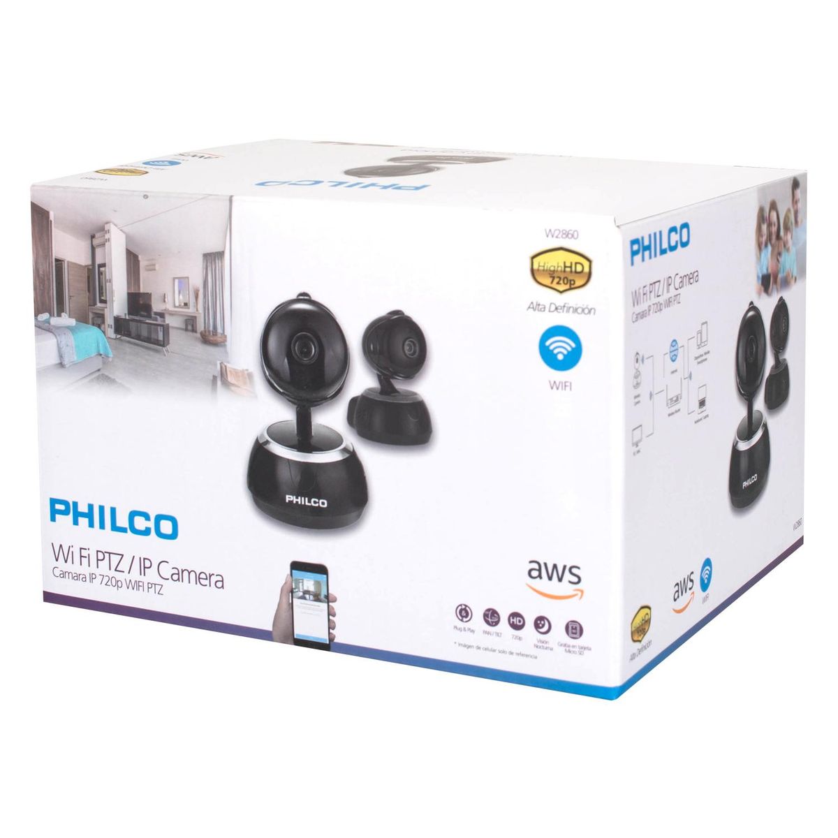 PHILCO - CAMARA IP 720p WIFI PTZ W2860 PHILCO