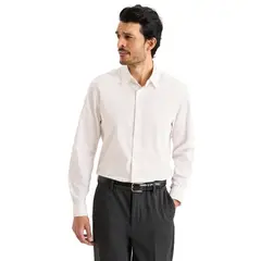 DOCKERS - Camisa Hombre Workday Classic Fit Blanca