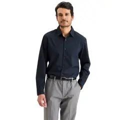 DOCKERS - Camisa Hombre Workday Classic Fit Negra