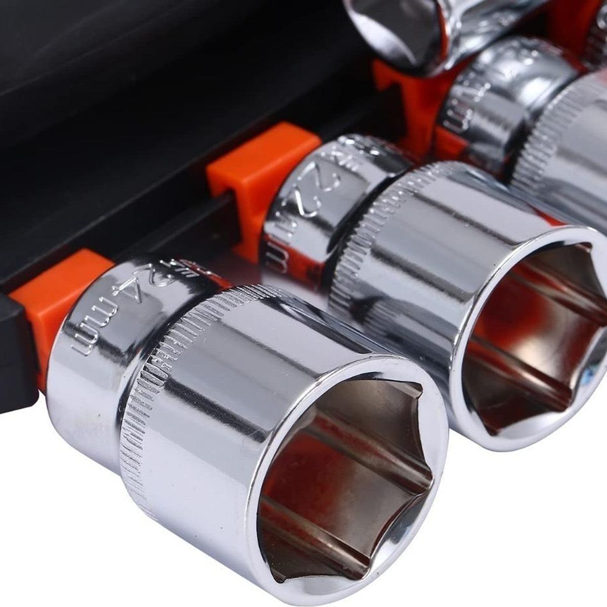 GENERICO - Set de Llave Chicharra 12" con 10 Dados de Cromo Vanadio