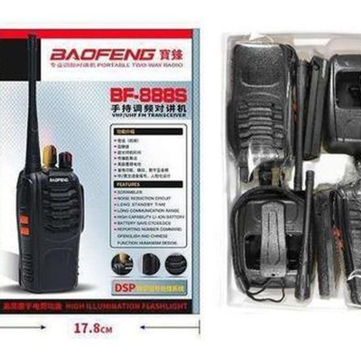 GENERICO - Pack de 2 Walkie Talkies 400-470 MHz para Exterior