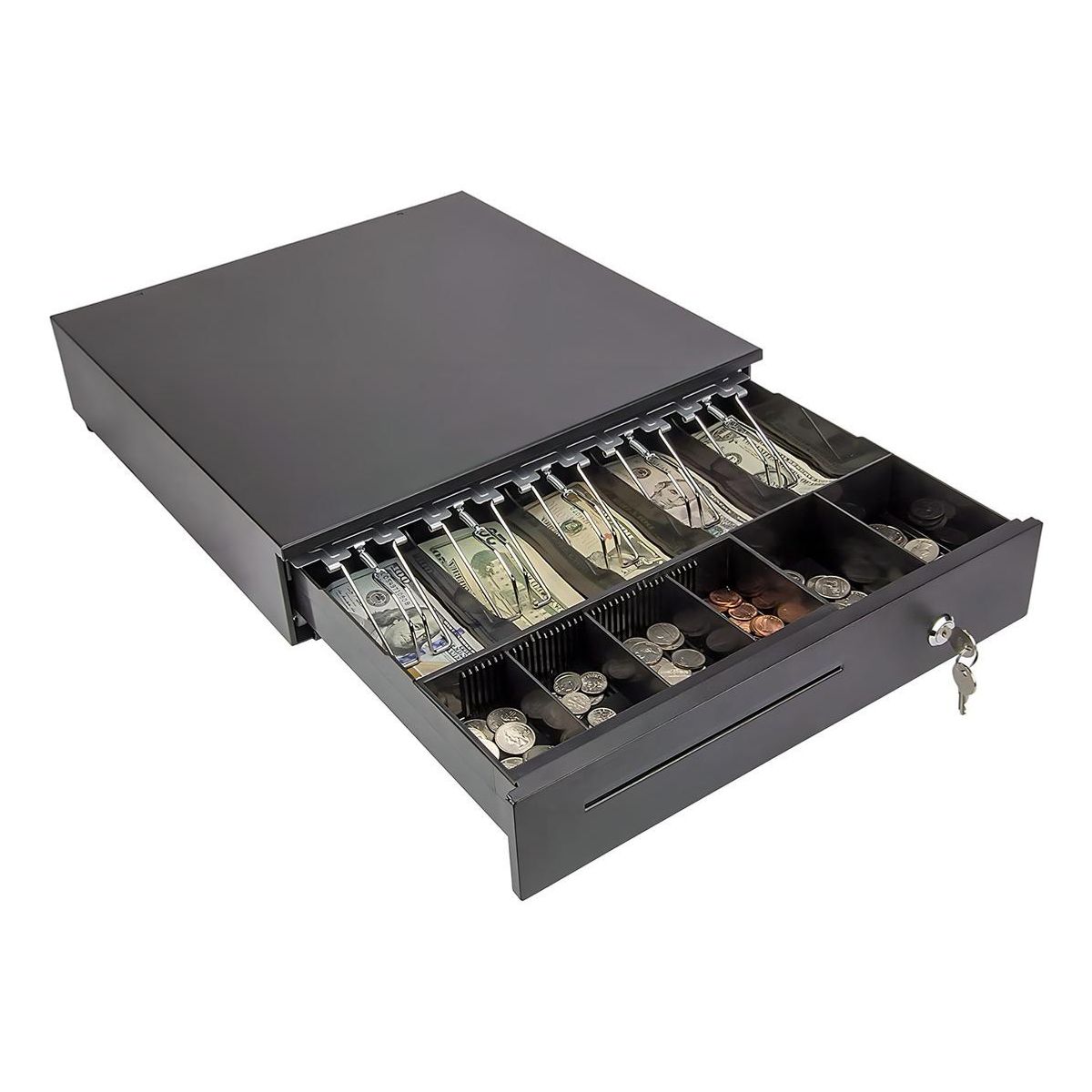 GENERICO - Caja Registradora de Dinero Electrónica con 5 Compartimentos