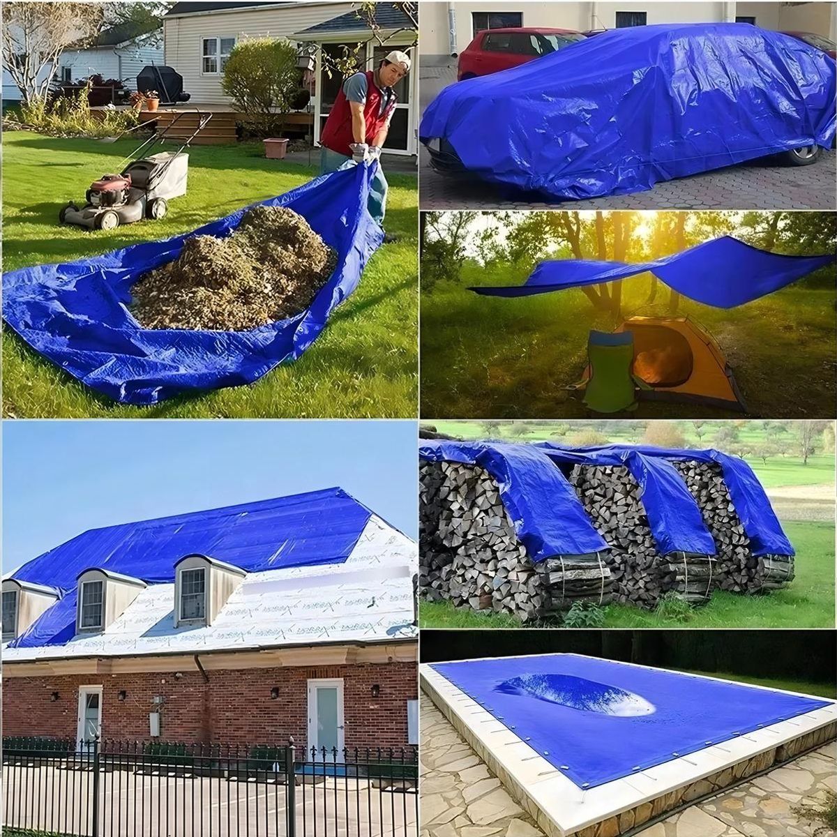 GENERICO - Carpa Toldo Impermeable Multiusos 4x5 Metros para Vehículos