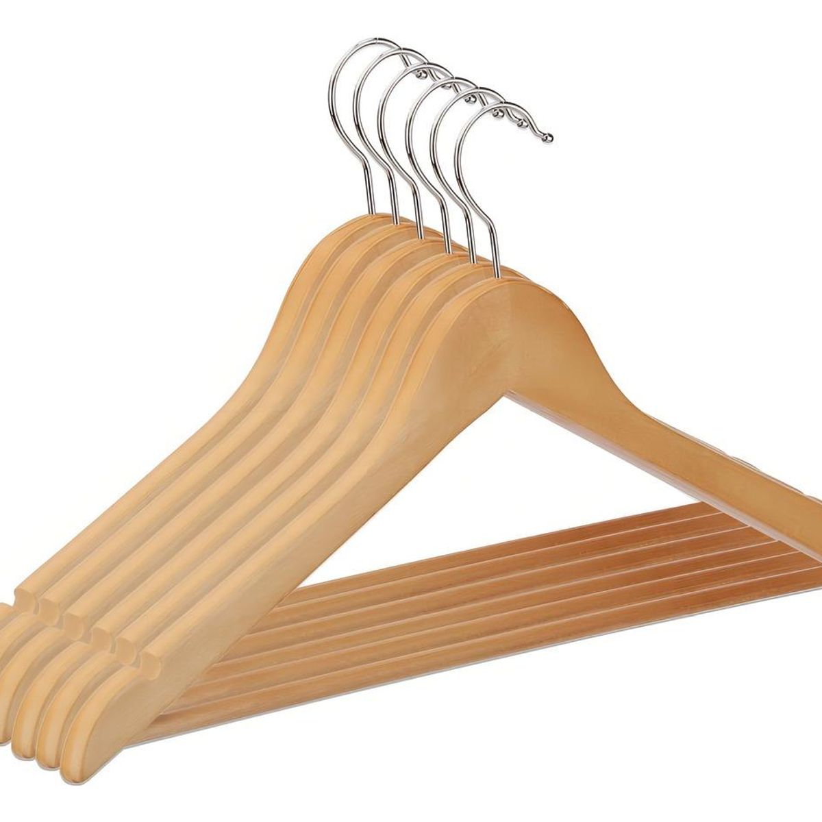 GENERICO - Pack de 50 Colgadores de Madera Ultra Resistentes