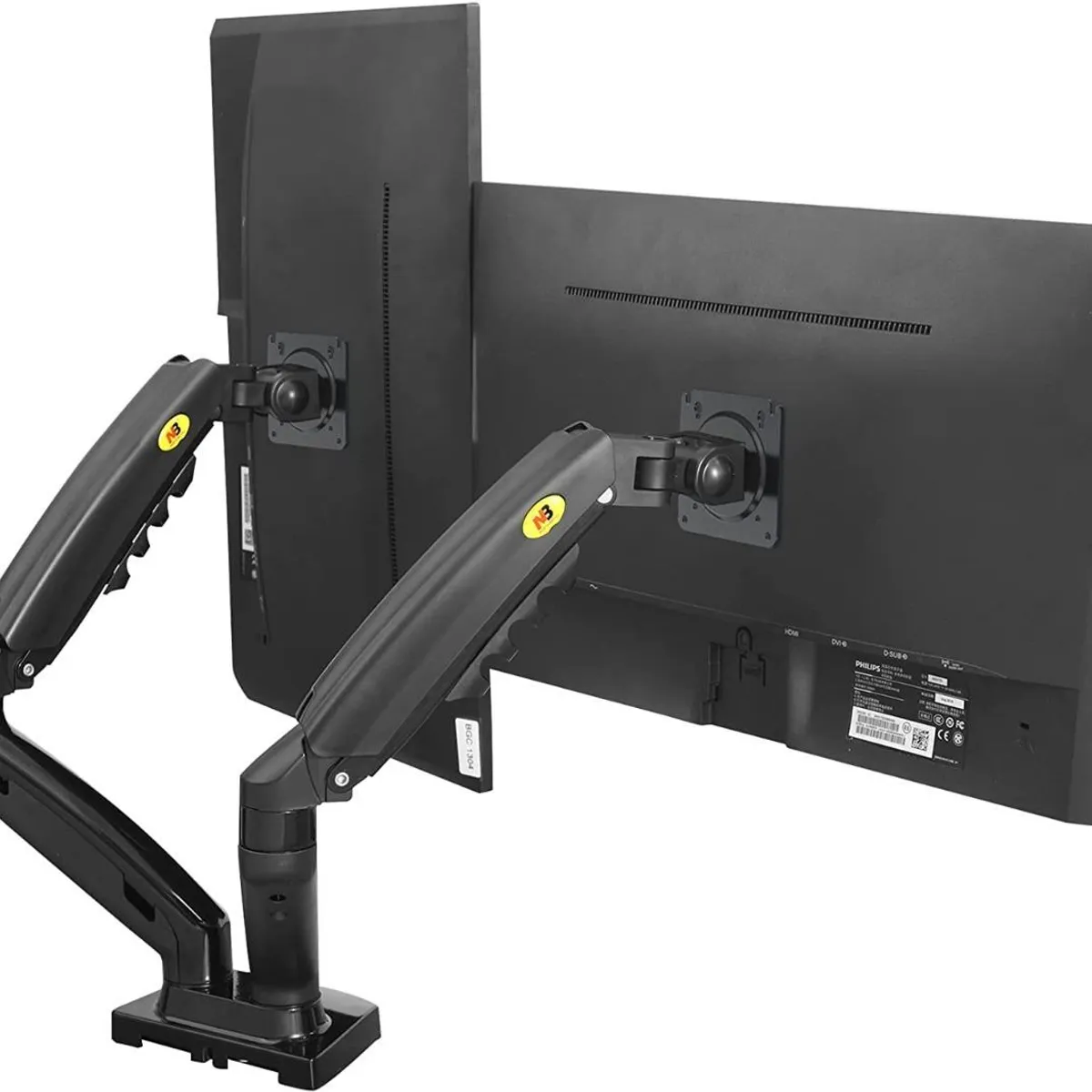 GENERICO - Soporte Doble Pata para Monitor de 17 a 27 Pulgadas Color Negro
