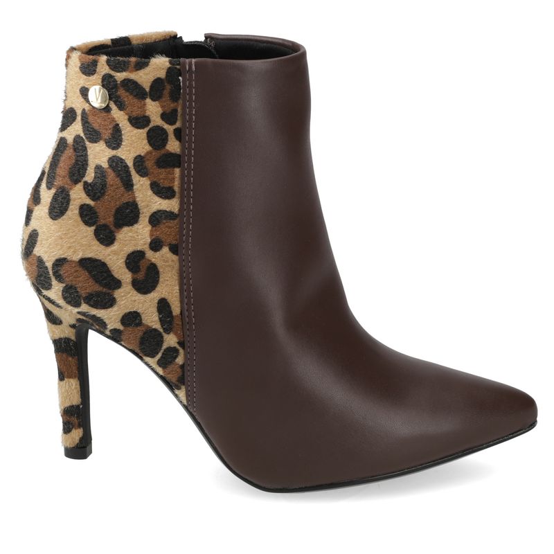 VIZZANO - BOTINES MUJER TACO AGUJA 10 CM ANIMAL PRINT CAFÉ