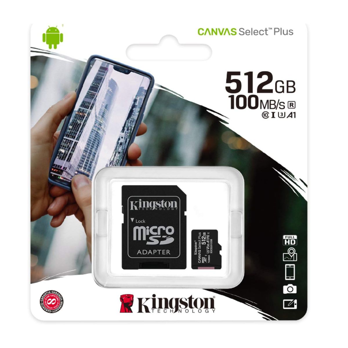 KINGSTON - Memoria Flash 512 Gb - Kingston Canvas Select Plus
