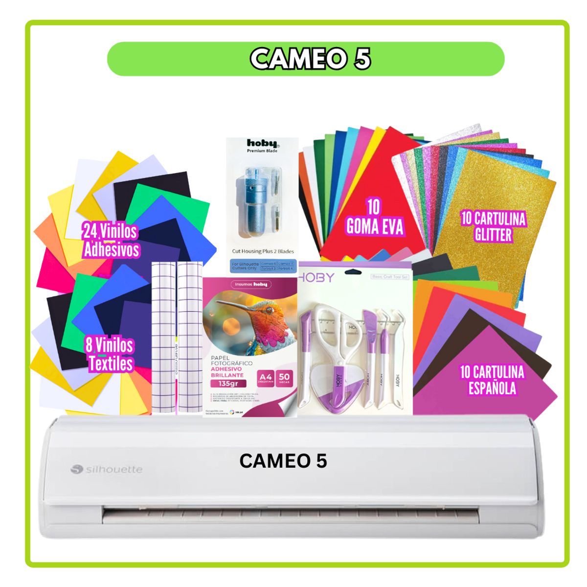 SILHOUETTE - cameo 5 + FULL PAPELERIA KS250