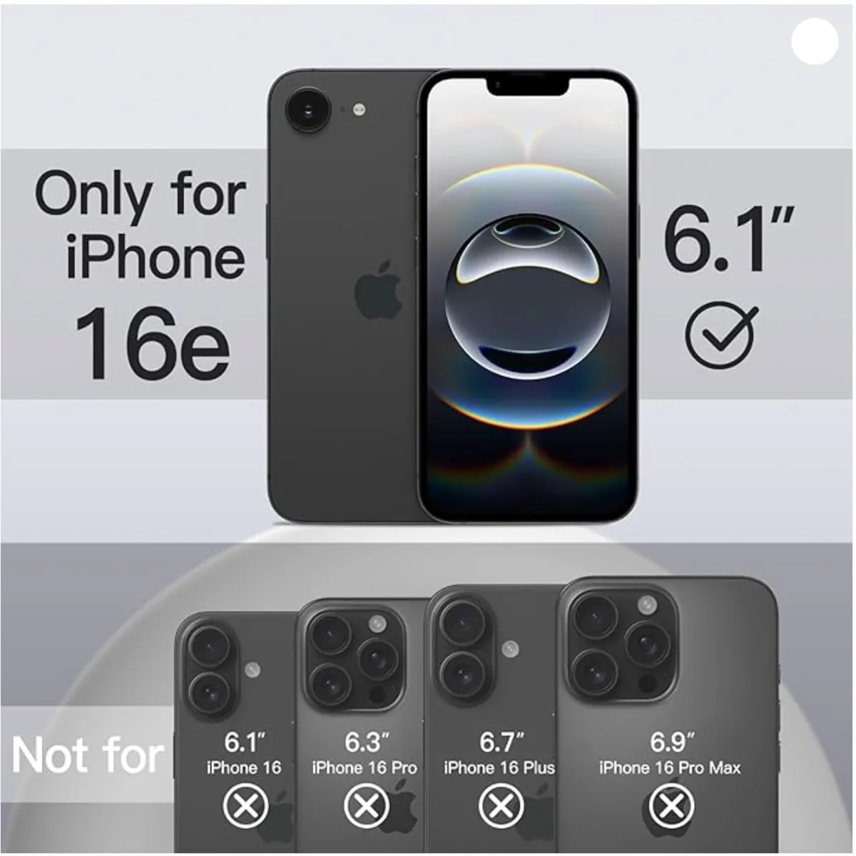 GENERICO - Carcasa Antigolpes Compatible Con iPhone 16e Negro