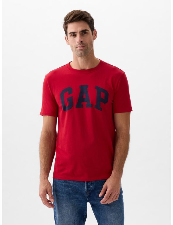 Polera Hombre Logo Manga Corta Rojo