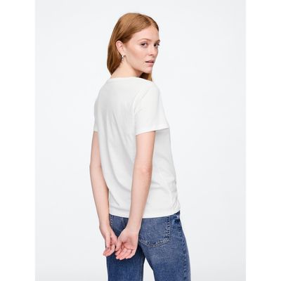 Imagen 2 del producto Polera Mujer Cuello V Manga Corta Blanco