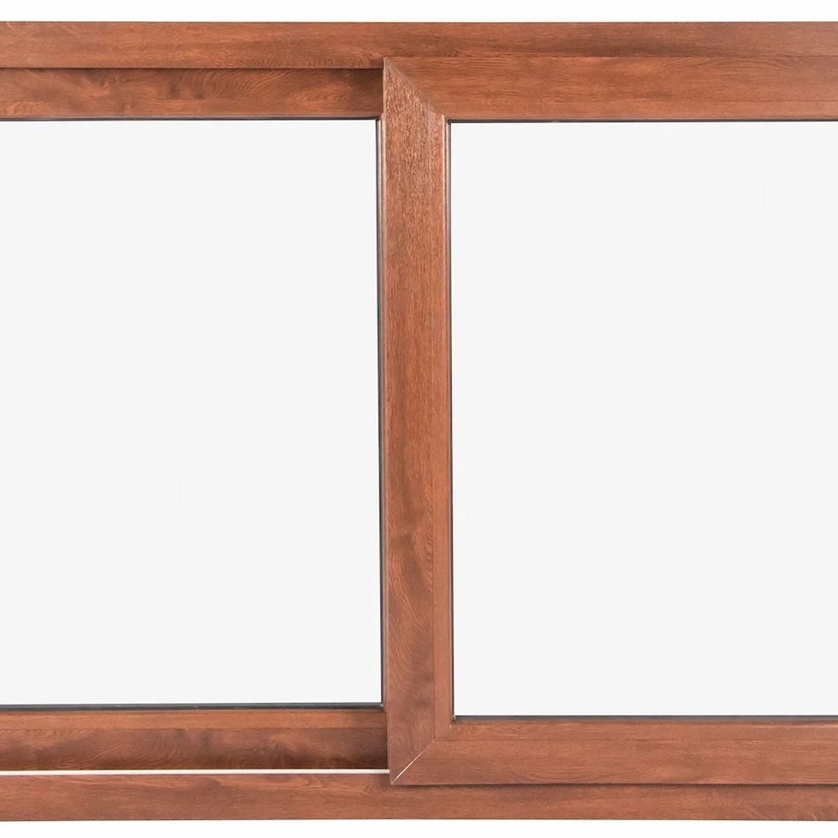 Ventana Corredera 100x100 cm Termopanel PVC Nogal, marca GENERICO - Foto Principal