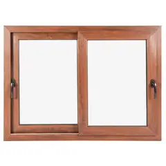 GENERICO - Ventana Corredera 100x100 cm Termopanel PVC Nogal