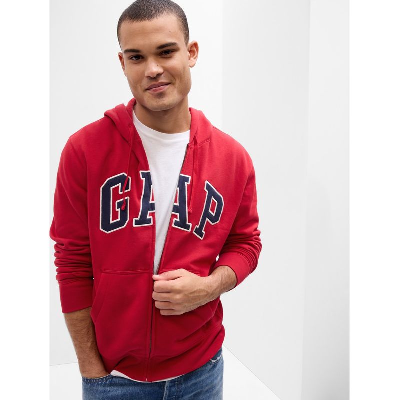 GAP - Polerón Hombre Logo Con Cierre Rojo GAP