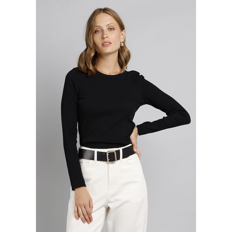ESPRIT - Polera Manga Larga Acanalada Mujer Esprit ESPRIT