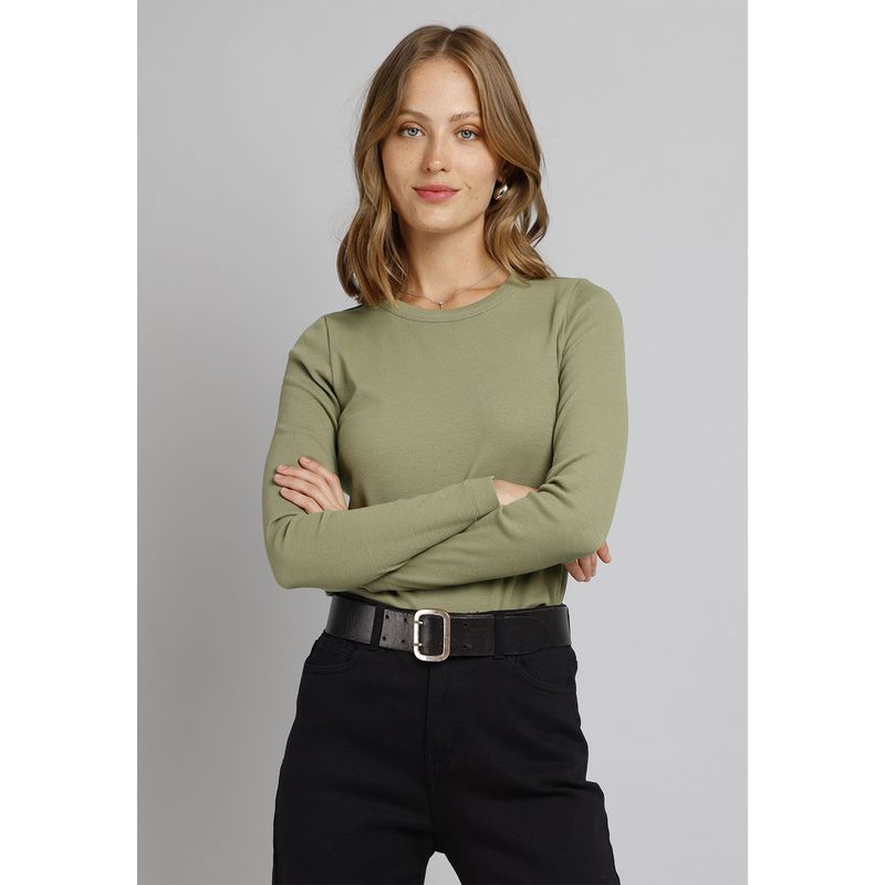 ESPRIT - Polera Manga Larga Acanalada Mujer Esprit ESPRIT