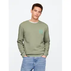 GAP - Polerón Hombre Logo Sin Cierre Verde