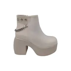 HERIEL - Botín Beige Plataforma Mujer.