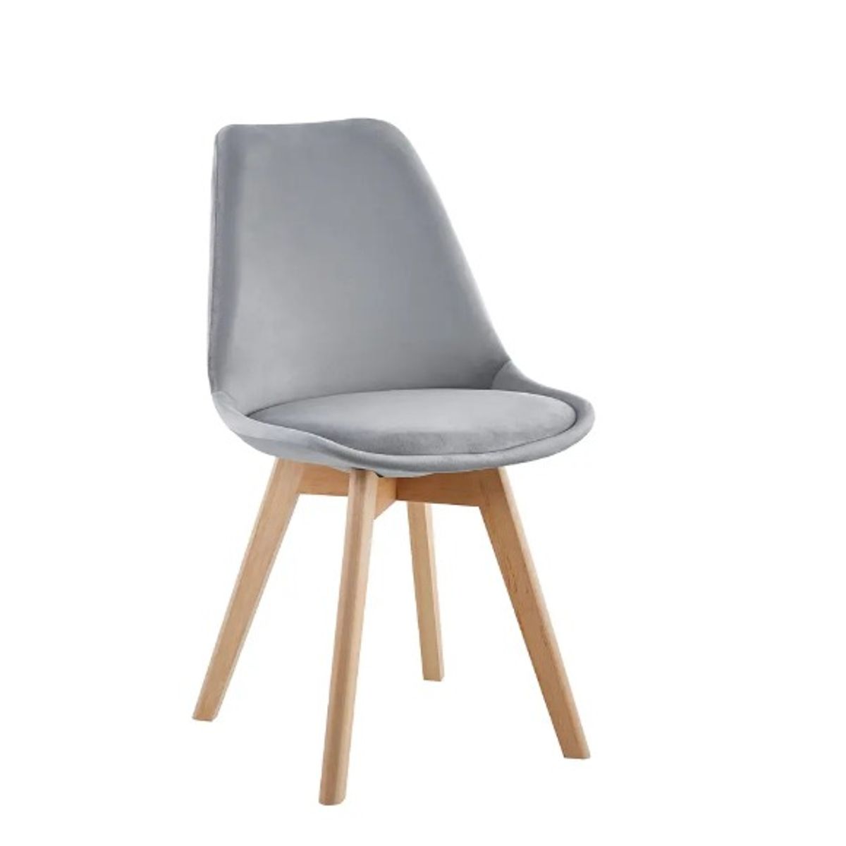 GENERICO - Silla comedor Tulip Terciopelo - Gris