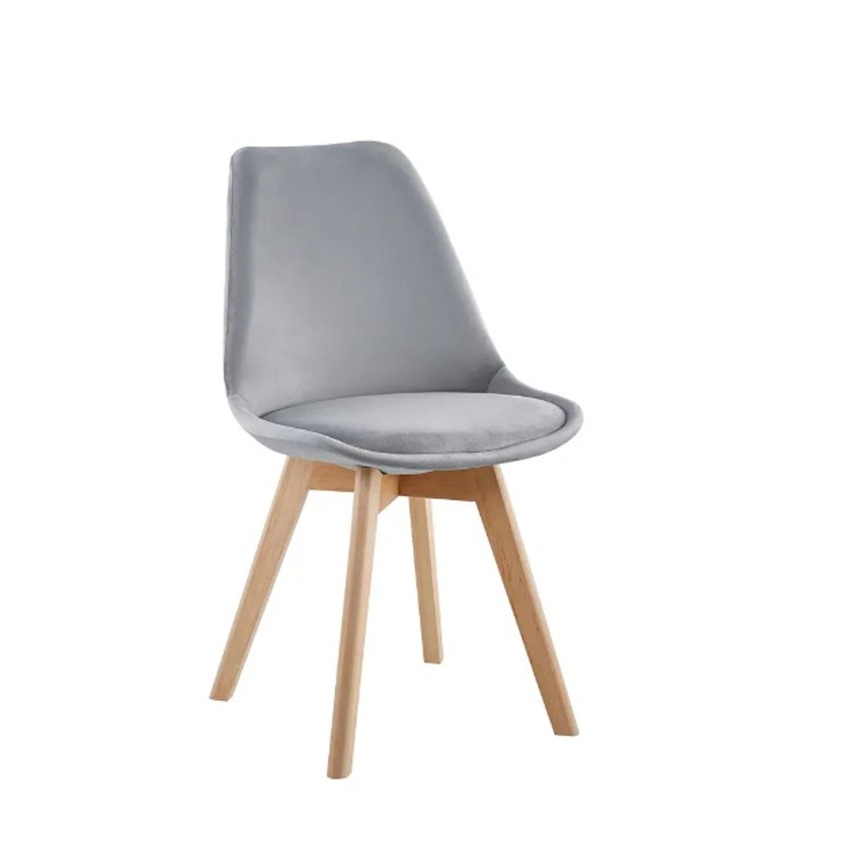 GENERICO - Silla comedor Tulip Terciopelo - Gris