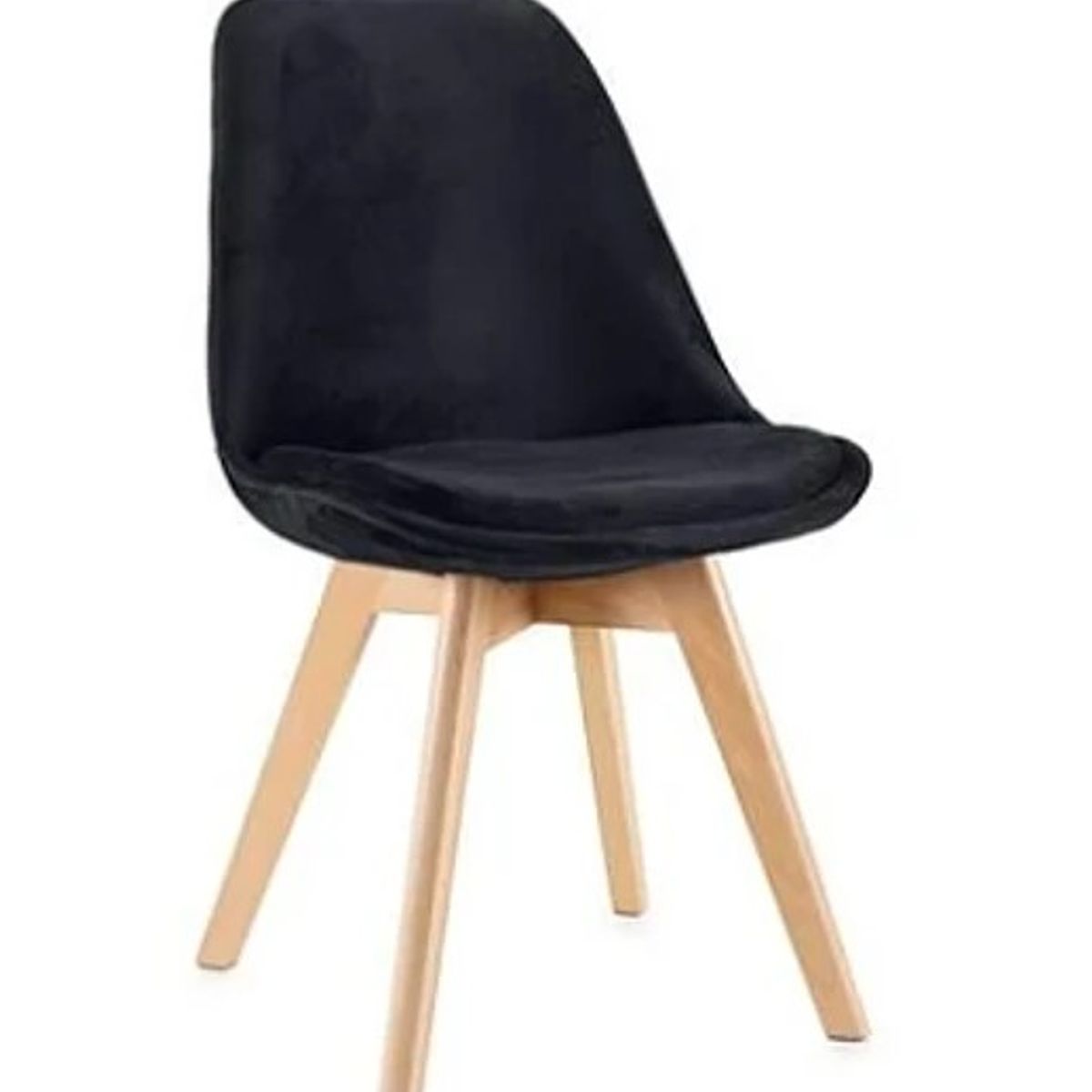 GENERICO - Silla comedor Tulip Terciopelo - Negro