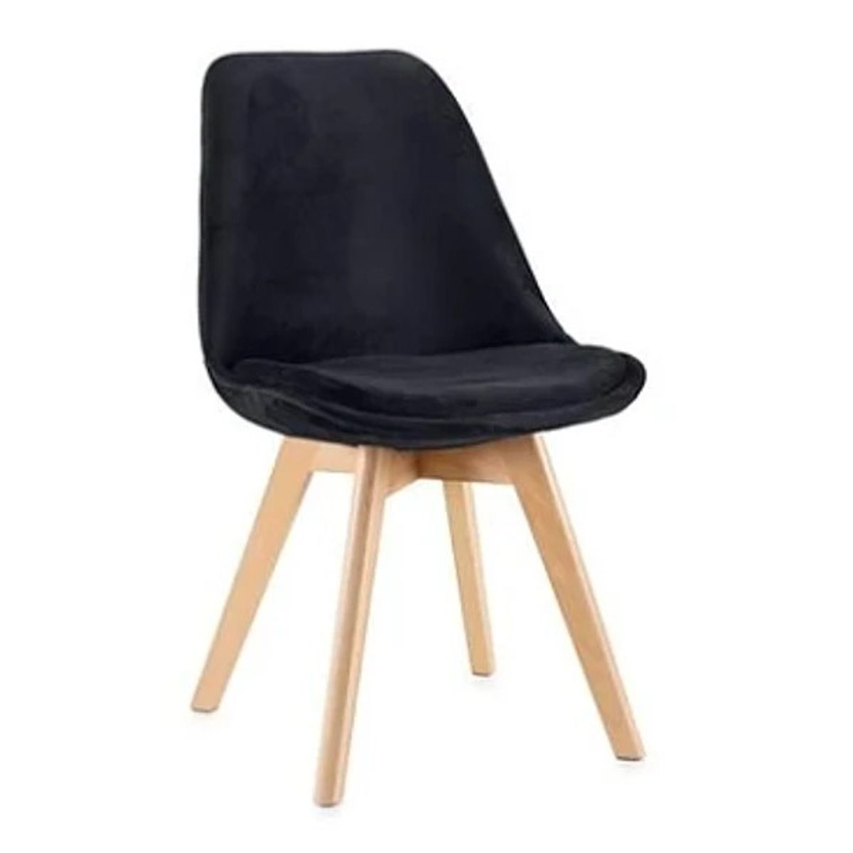 GENERICO - Silla comedor Tulip Terciopelo - Negro
