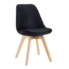 GENERICO - Silla comedor Tulip Terciopelo - Negro