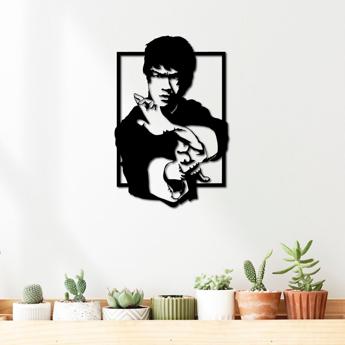 ELAB PROPIA - Cuadro Decorativo Bruce Lee - Madera Fun Republic