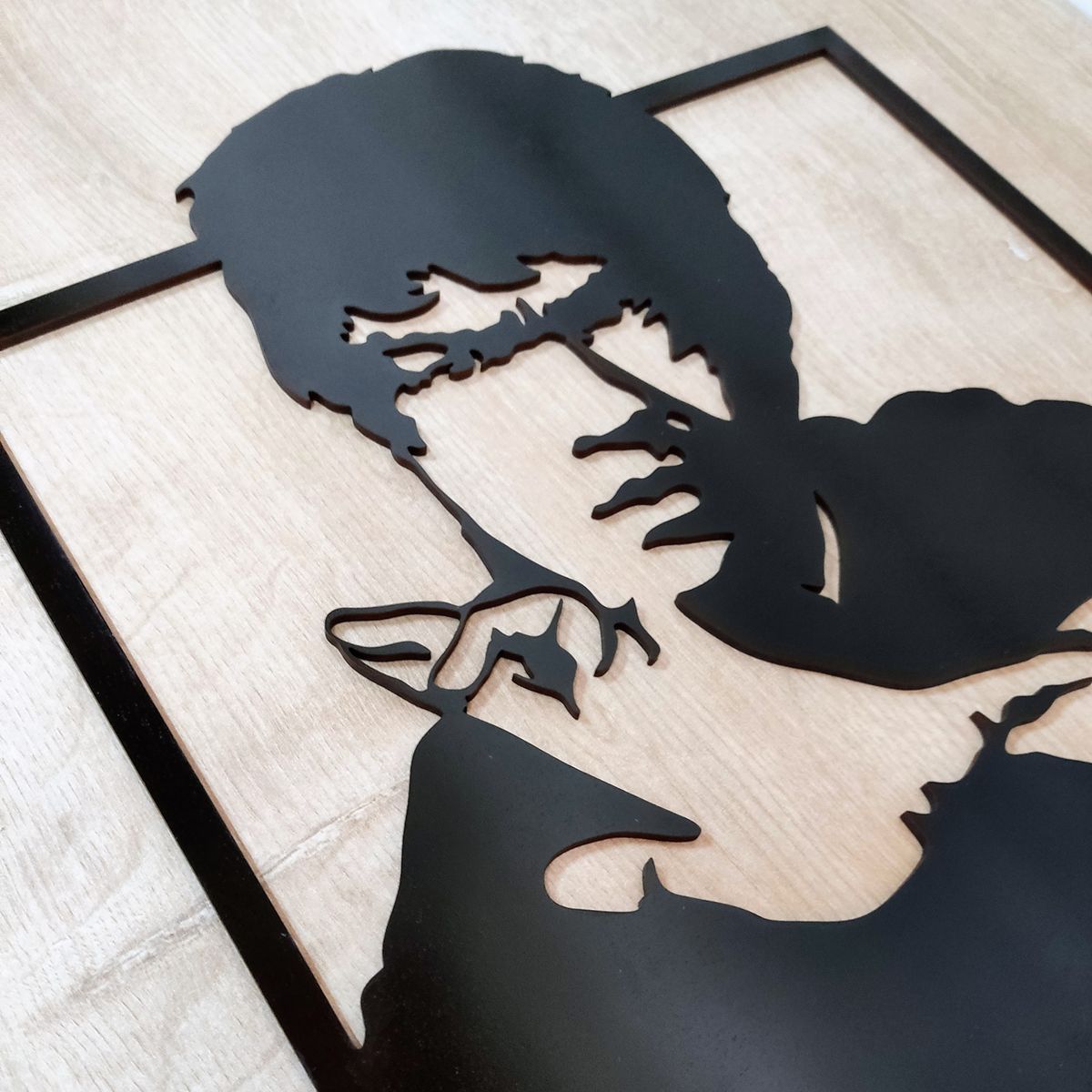 ELAB PROPIA - Cuadro Decorativo Bruce Lee - Madera Fun Republic