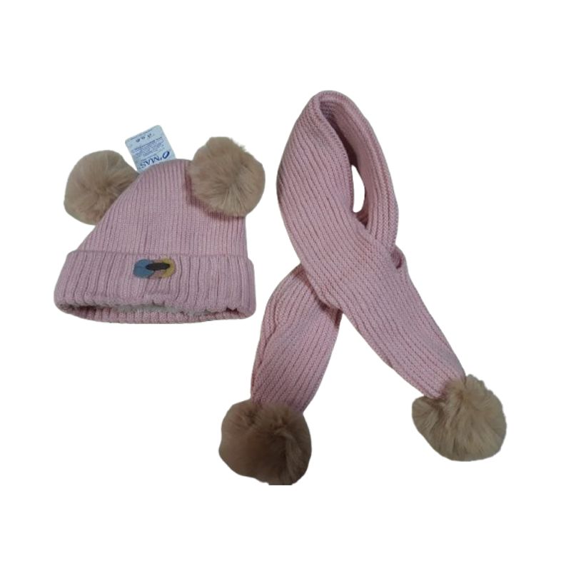GENERICO - Set gorro y cuello para bebe 1 año a 3 años