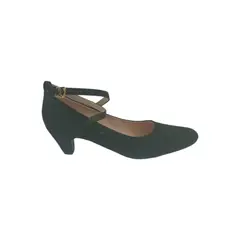 HERIEL - Zapato Negro Taco Bajo Mujer.