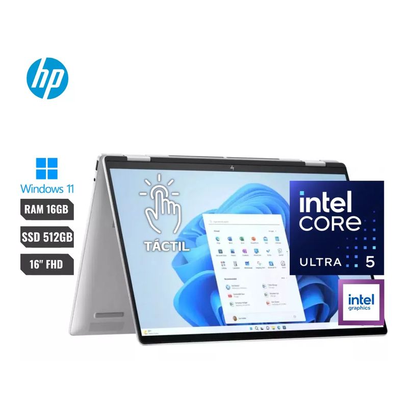 HP - Notebook Hp Envy X360 16" TOUCH  2-in-1 INTEL  Ultra 5 12 CORES Ssd 512gb 16gb Ddr5