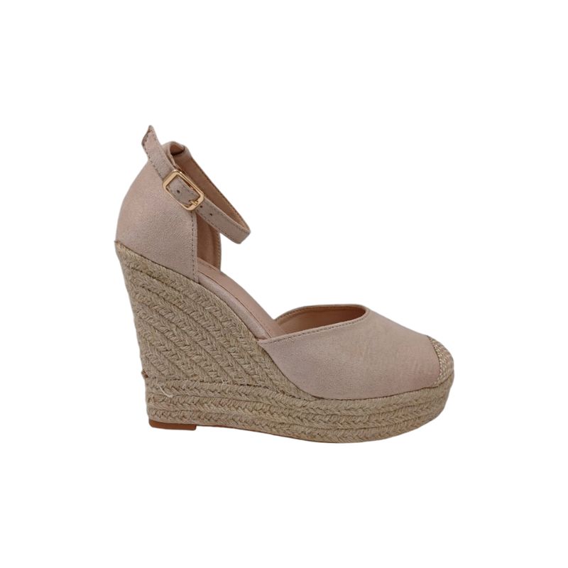HERIEL - Sandalia Beige Cuña Mujer