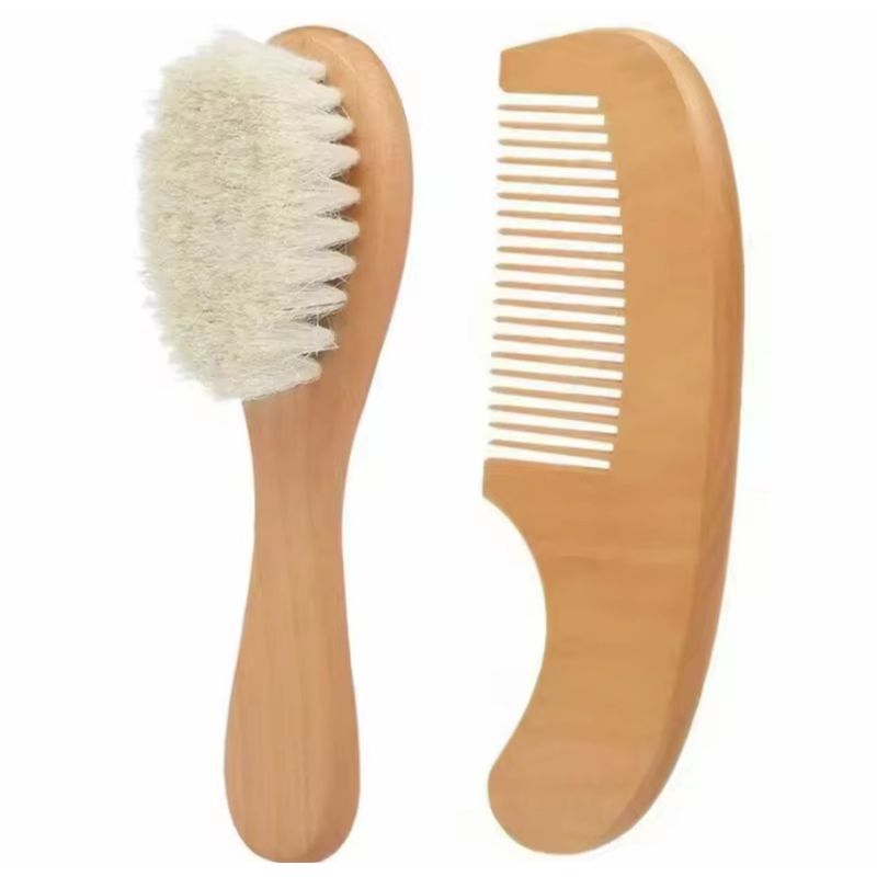 GENERICO - Cepillo Peine Madera Recién Nacidos