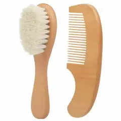 GENERICO - Cepillo Peine Madera Recién Nacidos