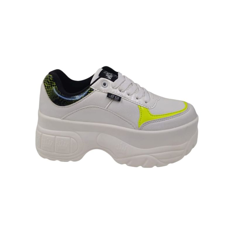 HERIEL - Zapatilla Blanca Plataforma Mujer