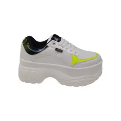 HERIEL - Zapatilla Blanca Plataforma Mujer