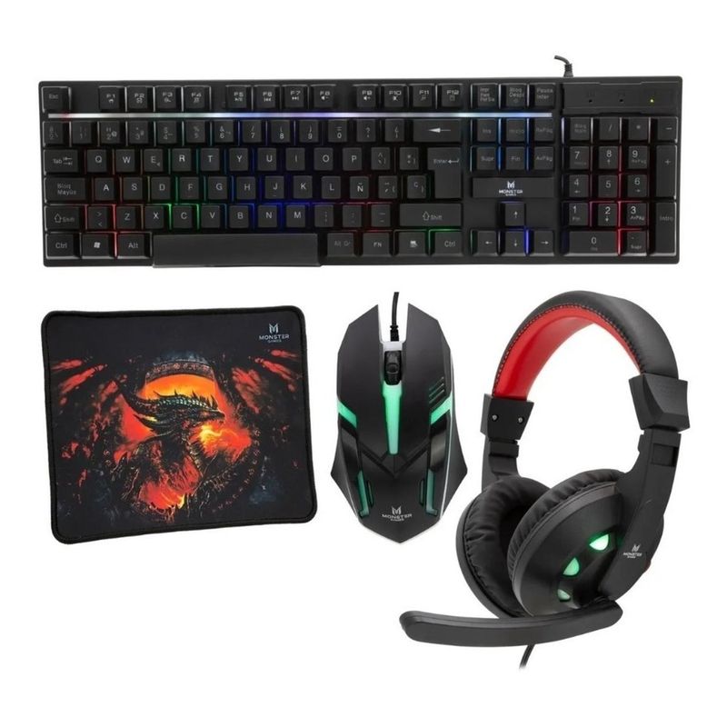 MONSTER - K4125 KIT GAMER 4 EN 1 RGB CREW INSERTION MONSTER
