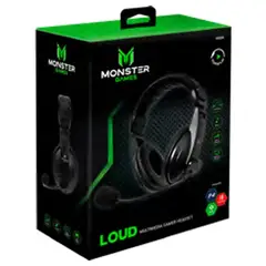 MONSTER GAMES - HEADSET GAMER LOUD BLACK MONSTER