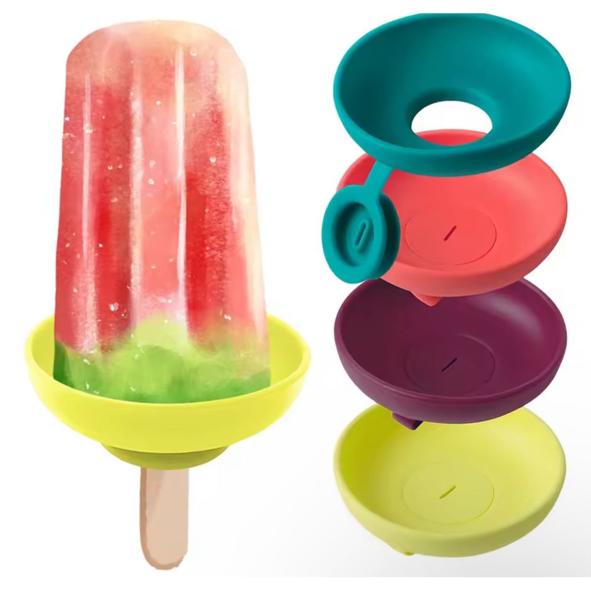 GENERICO - Soporte de silicona antigoteo para paletas