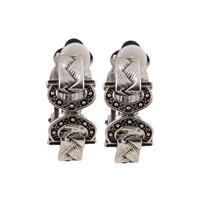 BIJOUTERIA LB20 SPA - Aros clip Diseño 30 - Plateado