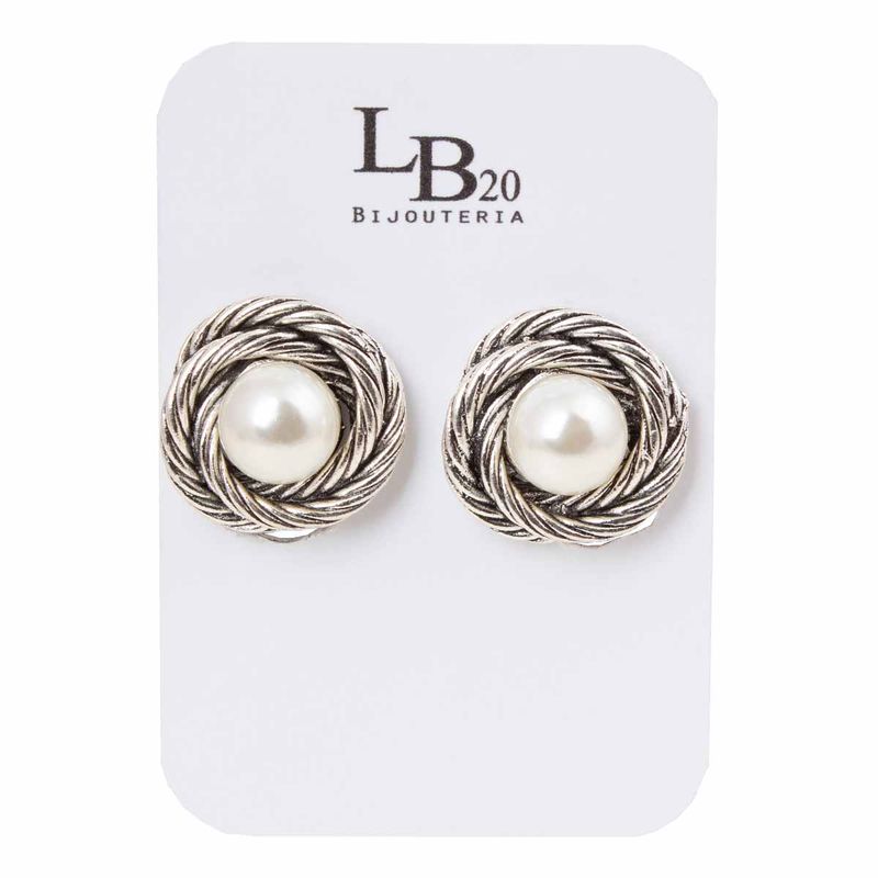 BIJOUTERIA LB20 SPA - Aros Clip Diseño 53 - Plateado