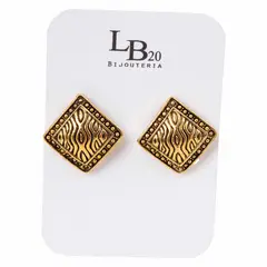 BIJOUTERIA LB20 SPA - Aros Clip Diseño 50 - Dorado