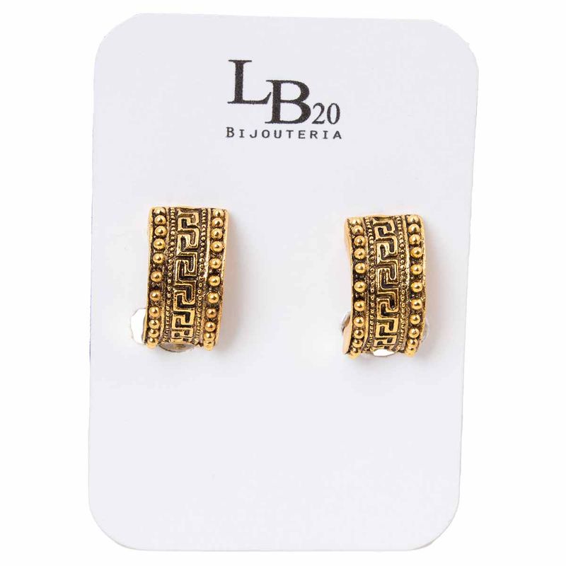 BIJOUTERIA LB20 SPA - Aros Clip Diseño 48 - Dorado