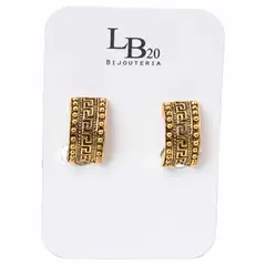 BIJOUTERIA LB20 SPA - Aros Clip Diseño 48 - Dorado