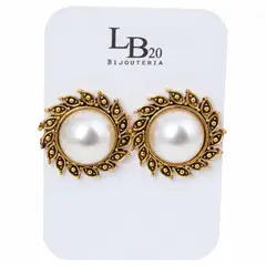 BIJOUTERIA LB20 SPA - Aros Clip Diseño 43 - Dorado