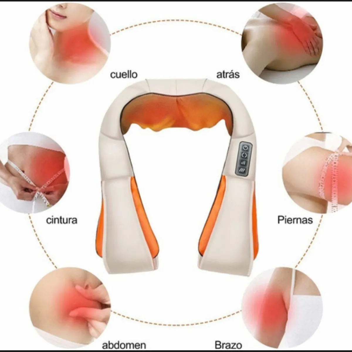 GENERICO - Masajeador eléctrico portátil para todo el cuerpo blanco