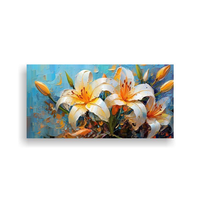 GENERICO - Pintura Decorativa Lirio Colorido Con Pigmento 80x40 Cm