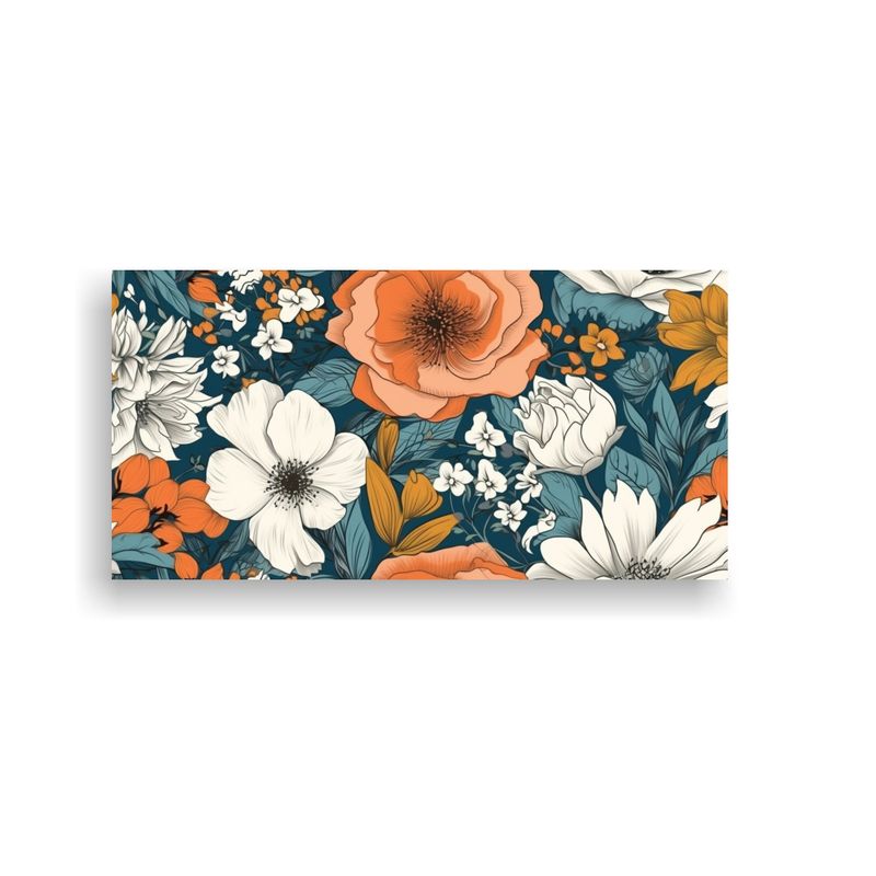 GENERICO - Patrón Inspirador Rectangular Con Flores 80x40 Cm